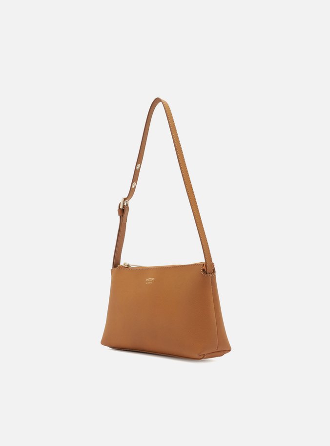 Bolsa Tiracolo Marrom Pequena Alça Fivela