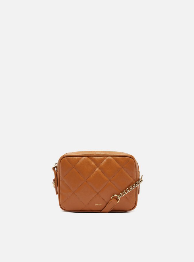 Bolsa Tiracolo Marrom Couro Matelassê Gab Pequena