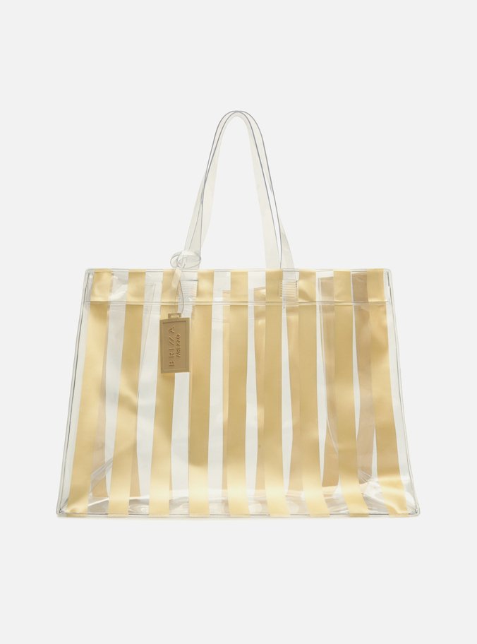 Bolsa Shopping Dourada Vinil Grande Sardenha