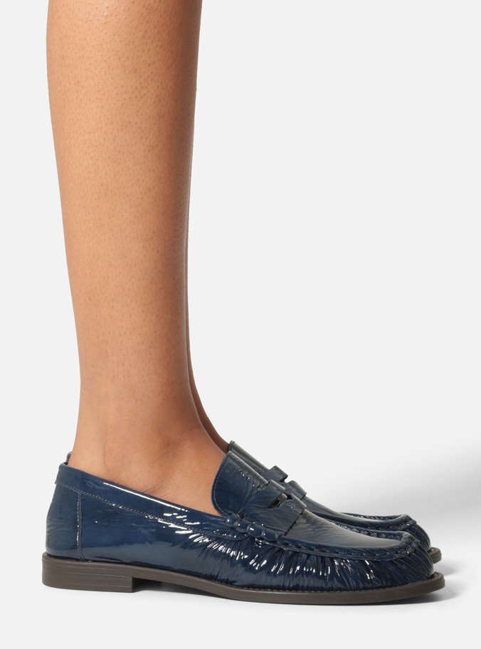 Mocassim Azul Couro