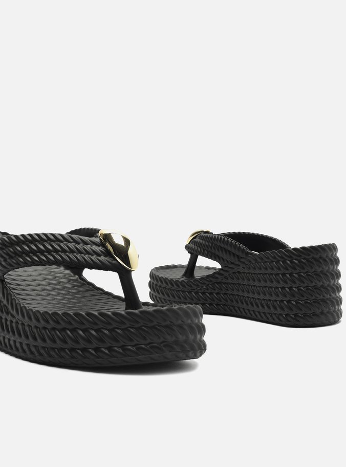 Sandália Preta Flatform Marrocos Sun