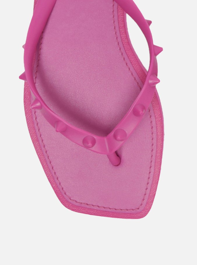 Chinelo de Dedo Roxo Bico Quadrado Brizza Rock