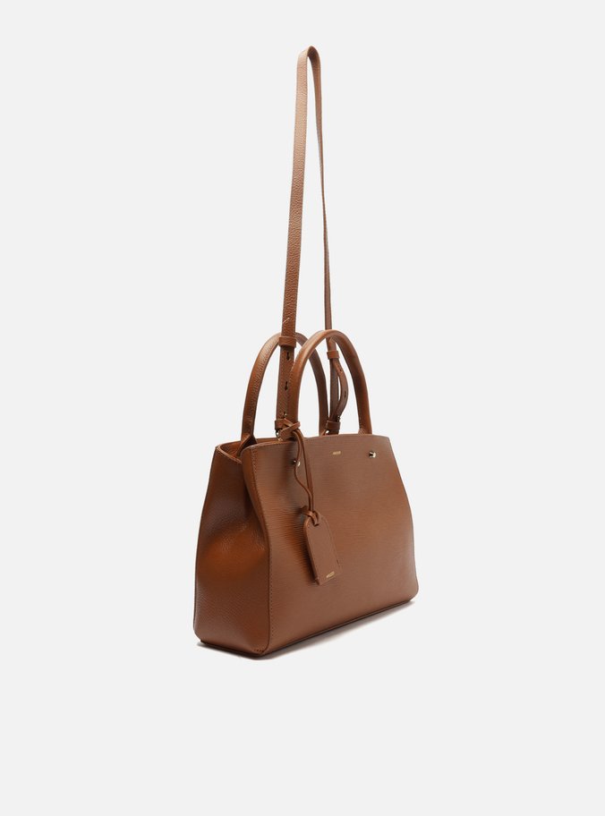 Bolsa Tote Marrom Couro Wave Bella Média