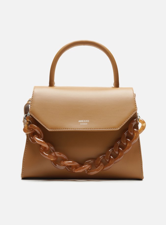 Bolsa Satchel Marrom Iara Média Translúcida