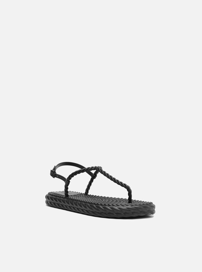 Sandália Preta Slim Marrocos Brizza
