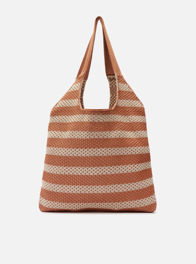 Bolsa Shopping Laranja Grande Crochê