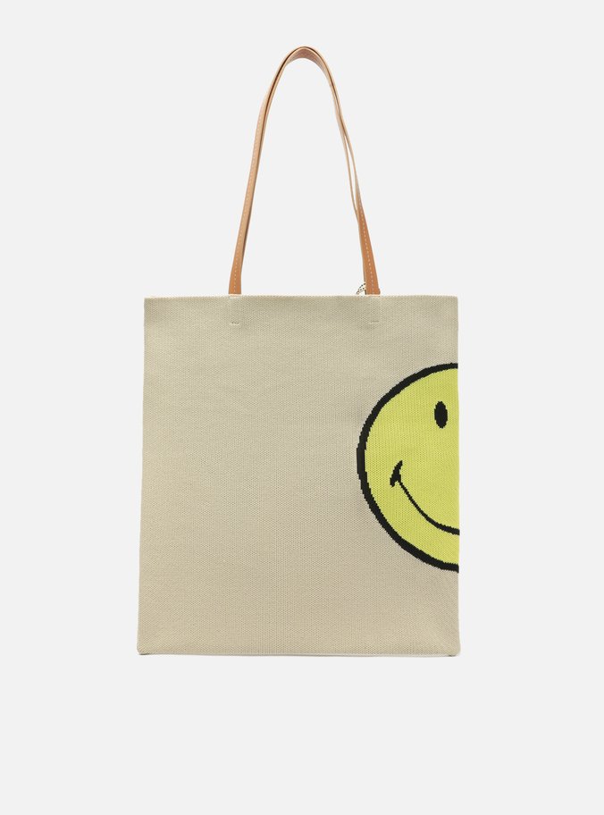 Bolsa Shopping Branca Crochê Rio Grande Smiley