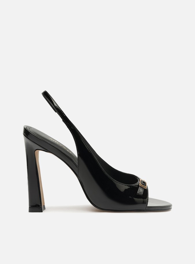 Sandália Preta  Salto Fino