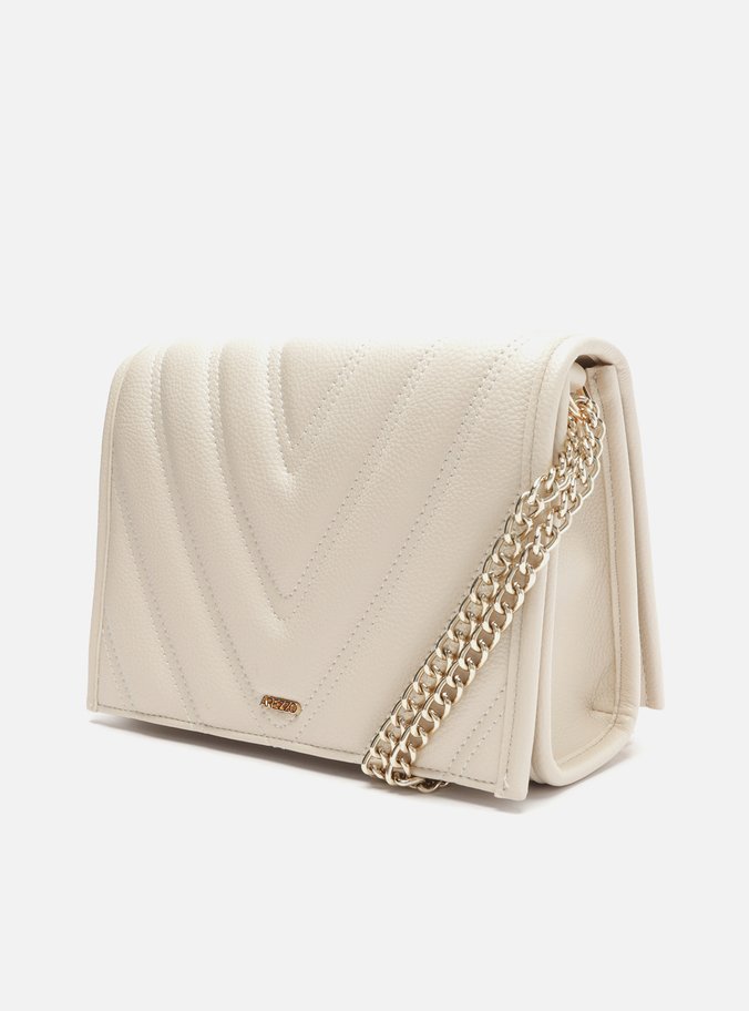 Bolsa Tiracolo Off-White Pequena Matelassê