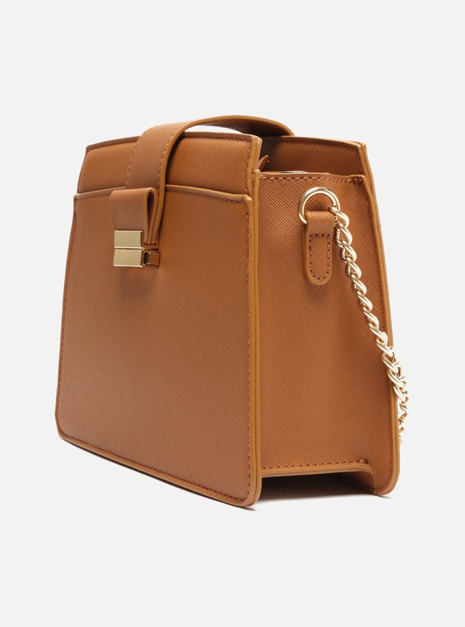 Bolsa Tiracolo Marrom Pequena Corrente