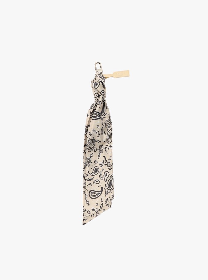 Lenço Branco Paisley Livia