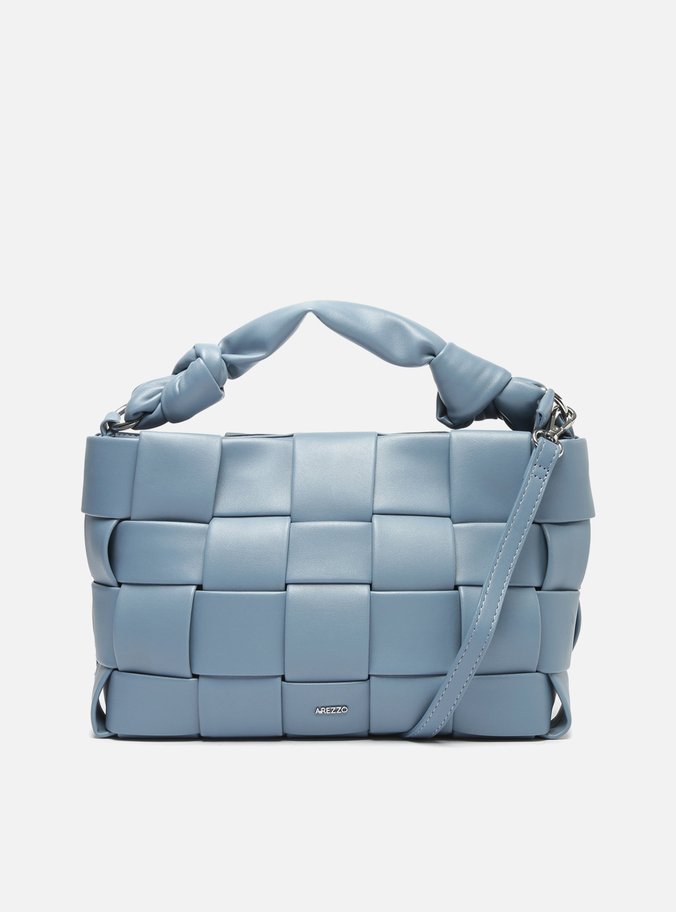 Bolsa Tiracolo Azul Tressê Média