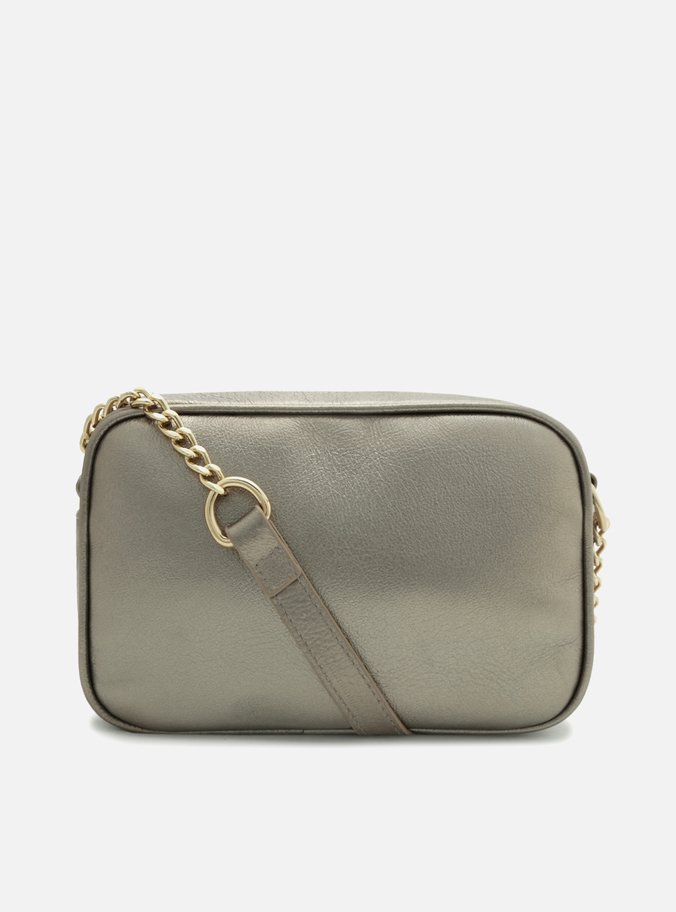 Bolsa Tiracolo Dourada Couro Francine Pequena