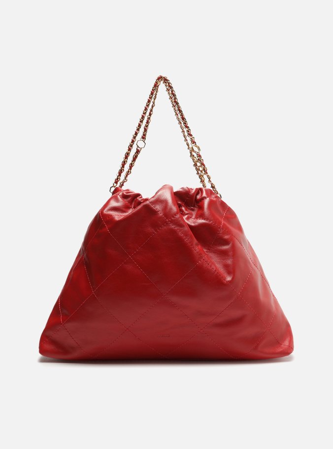 Bolsa Hobo Vermelha Couro Ester Grande