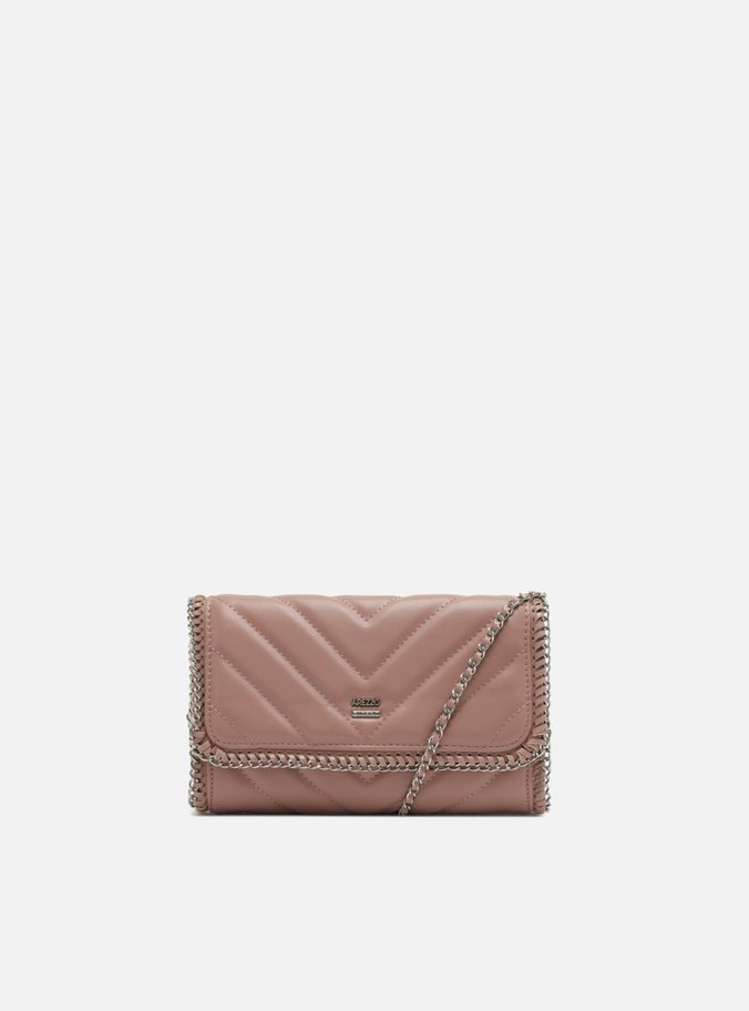 Bolsa Tiracolo Rosa Pequena Matelassê Corrente
