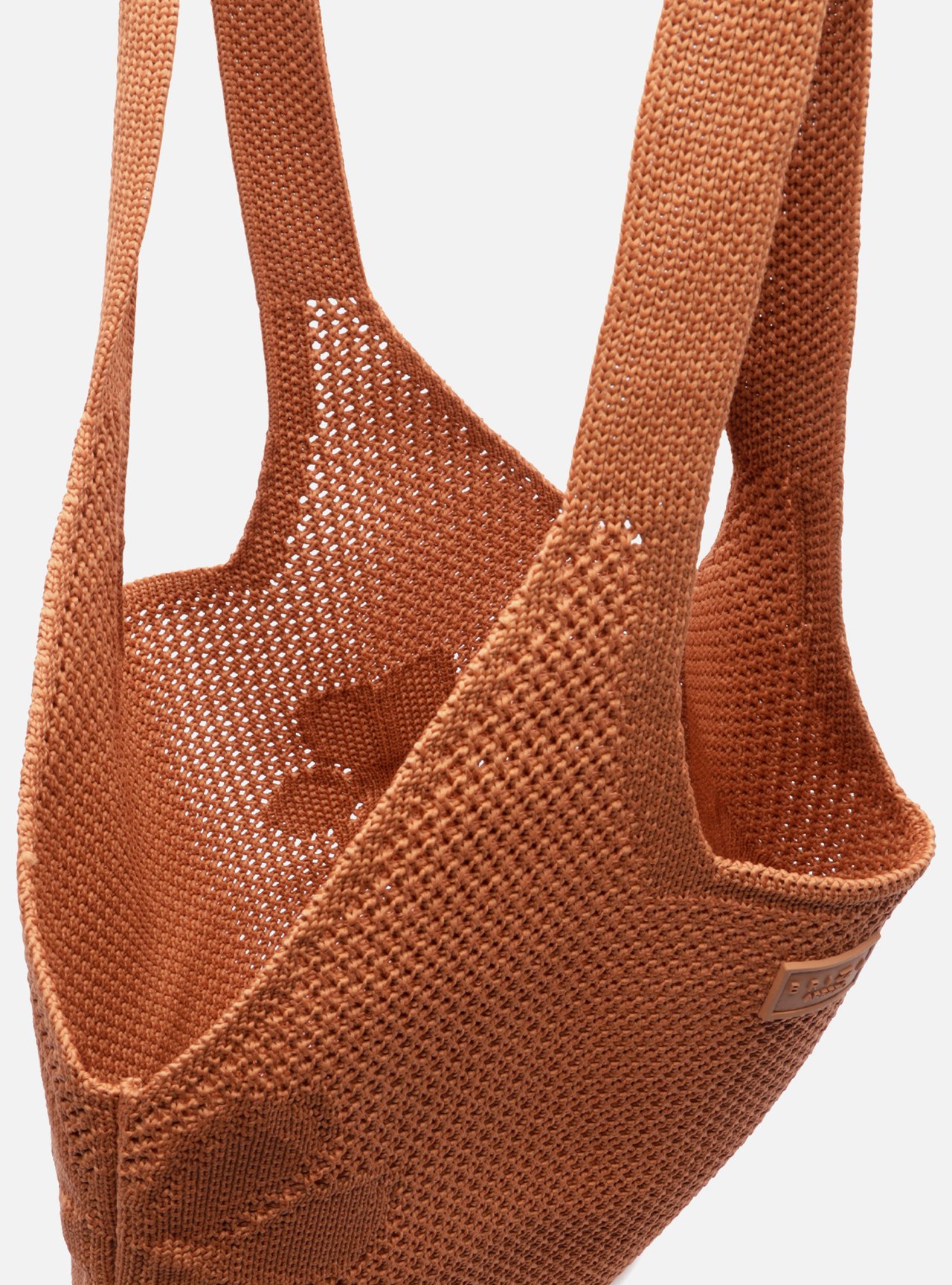 Bolsa Shopping Marrom Crochê Grande Brizza — foto 4