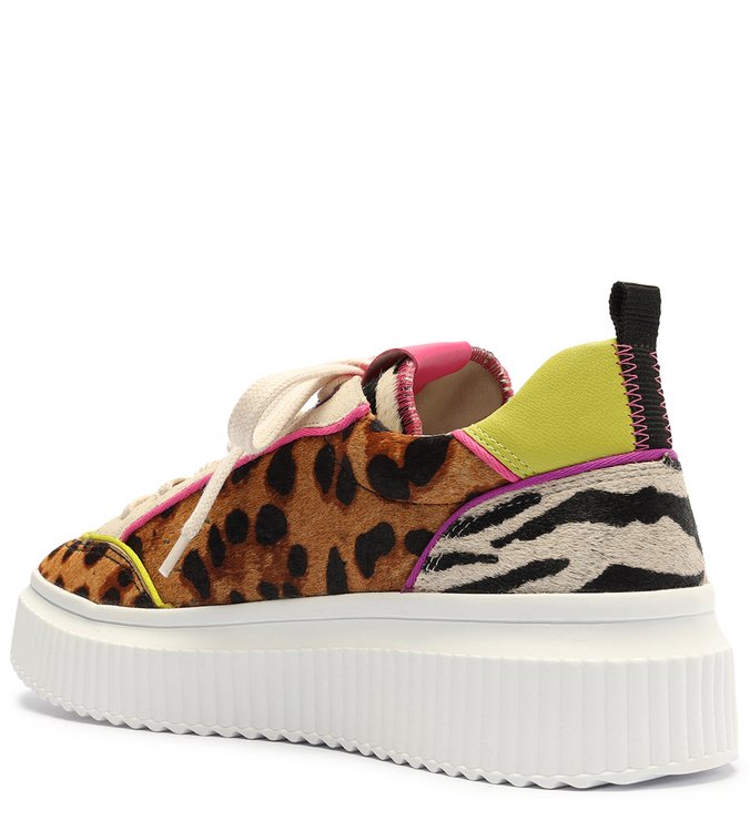 Tênis Onça Multimaterial Flatform Colorido