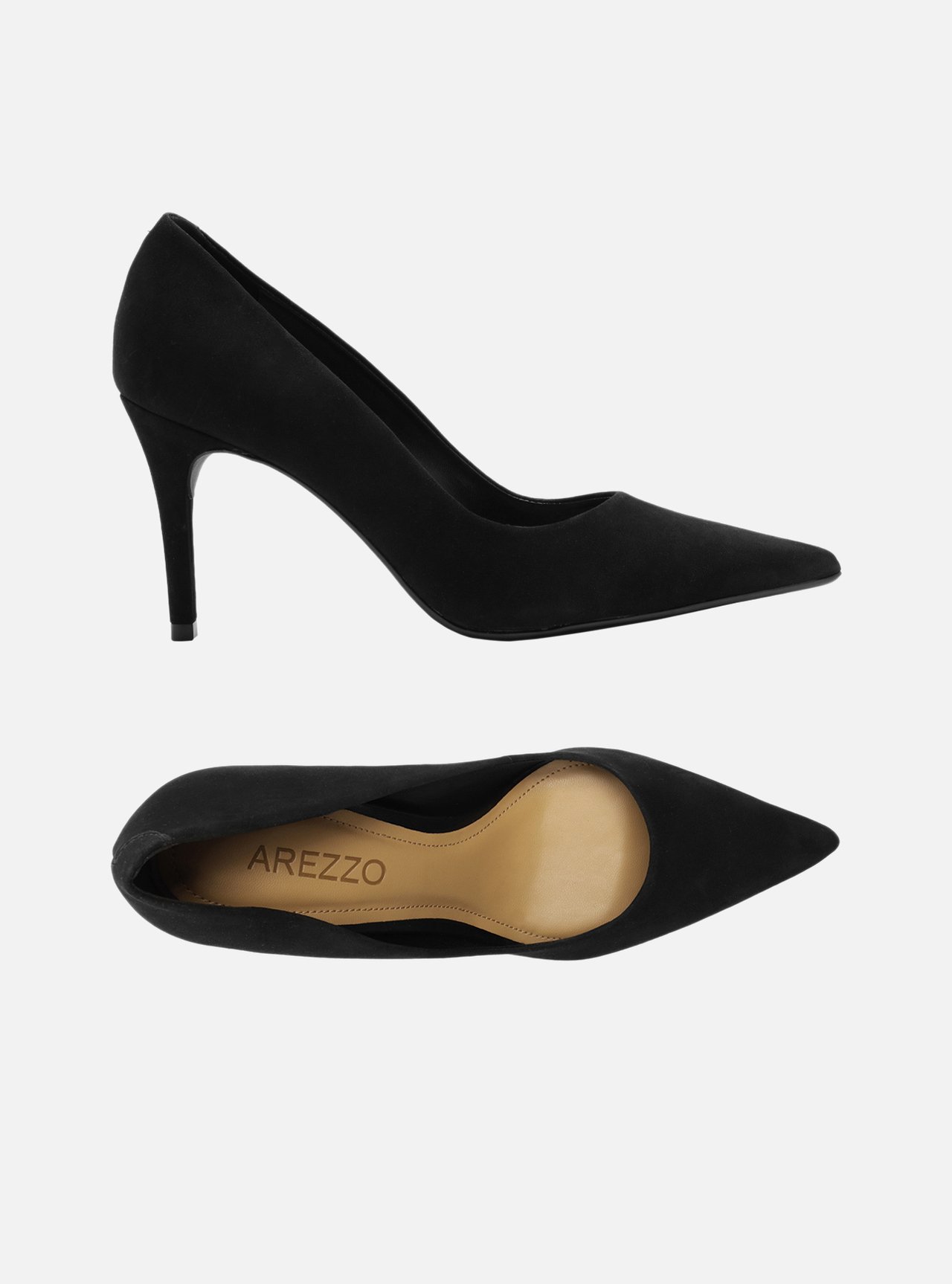 Scarpin Preto Nobuck Salto Fino Bico Fino — foto 6
