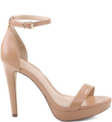 Meia-pata Naked Couro Nude-Rose