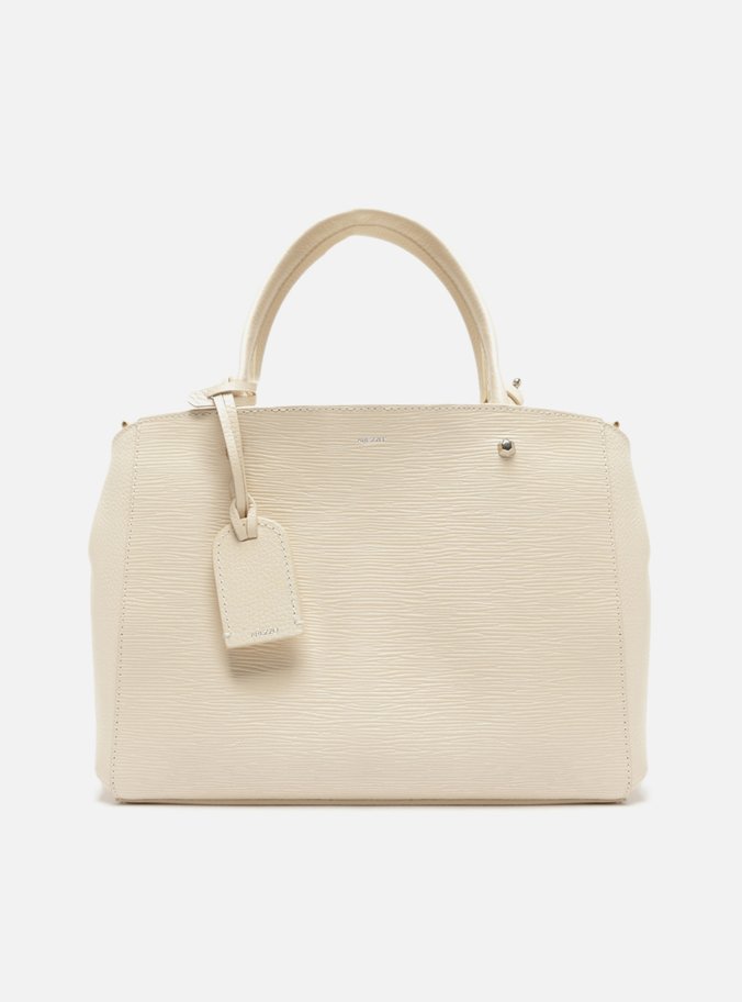 Bolsa Tote Off-White Couro Wave Bella Grande