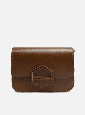 Bolsa Tiracolo Marrom Couro Western