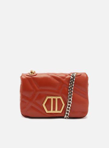 Bolsa Tiracolo Laranja Couro Emma Média