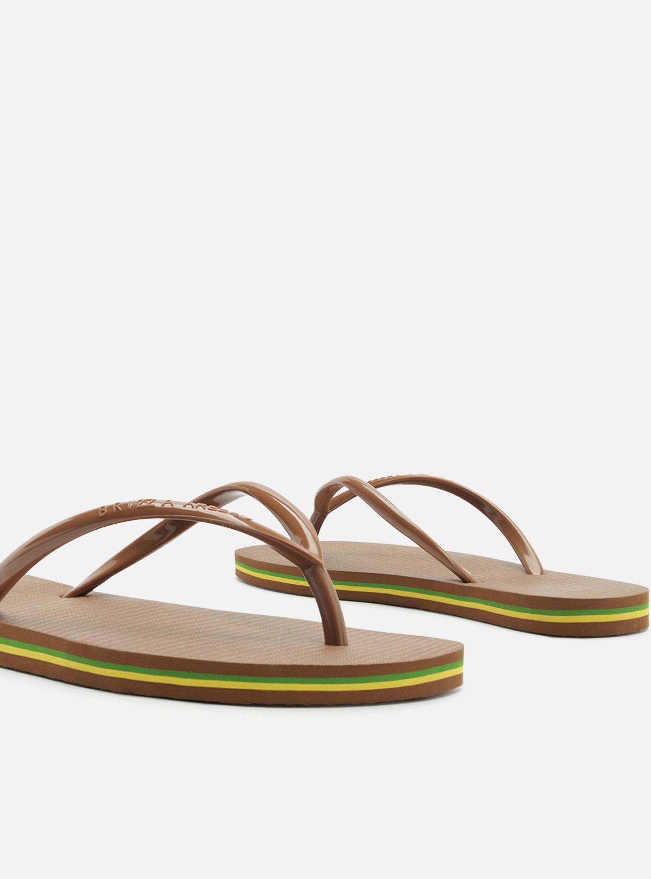 Chinelo de Dedo Marrom Plataforma Tiras Brizza — foto 4