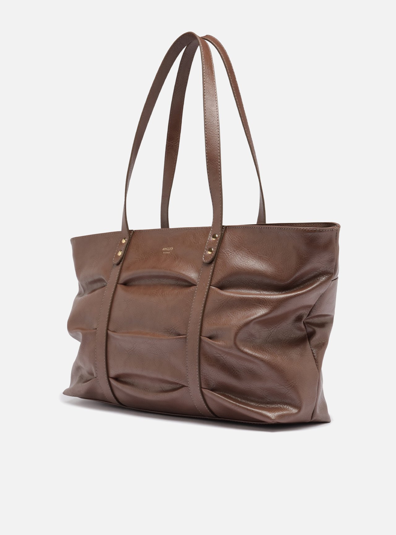 Bolsa Shopping Marrom Grande Franzida — foto 2