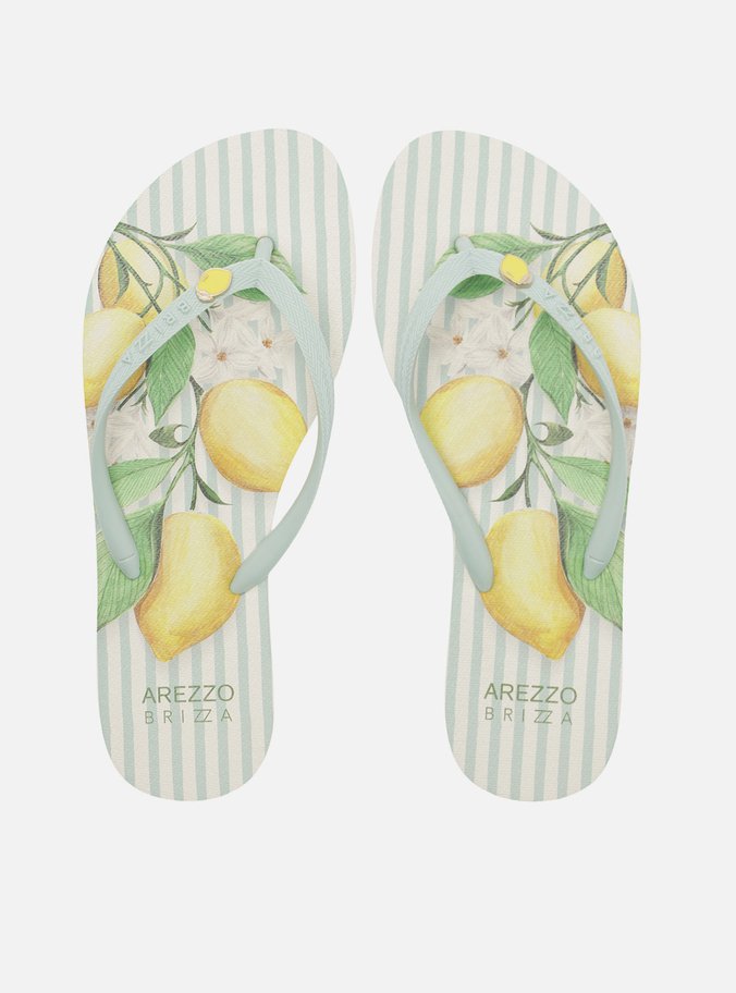 Chinelo de Dedo Verde Plataforma Logo Brizza
