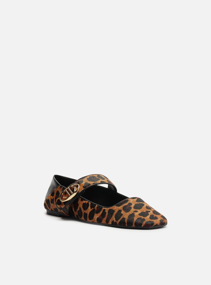 Sapatilha Animal Print Bico Quadrado