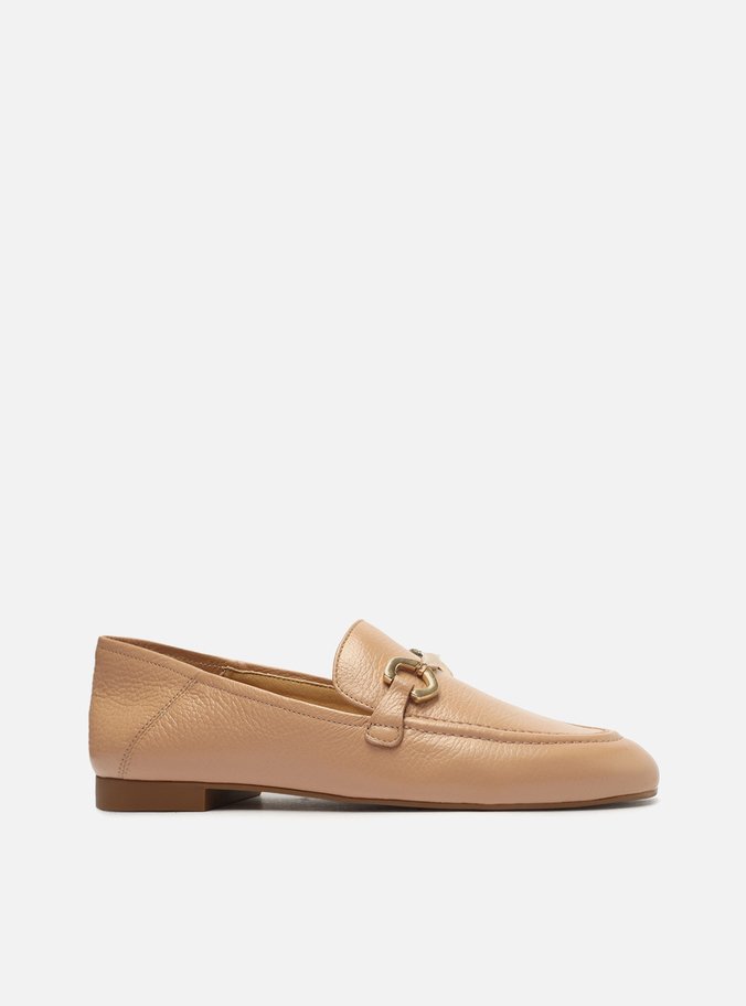 Mocassim Couro Nude Corrente Luma