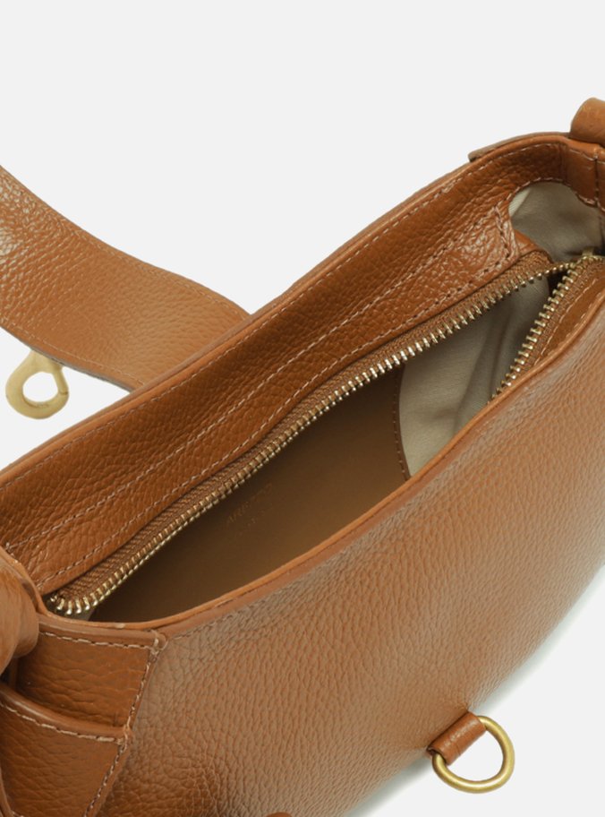 Bolsa Tiracolo Cúrcuma Couro Pequena Bag Charm