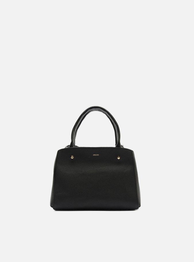 Bolsa Tote Preta Couro Bella Pequena