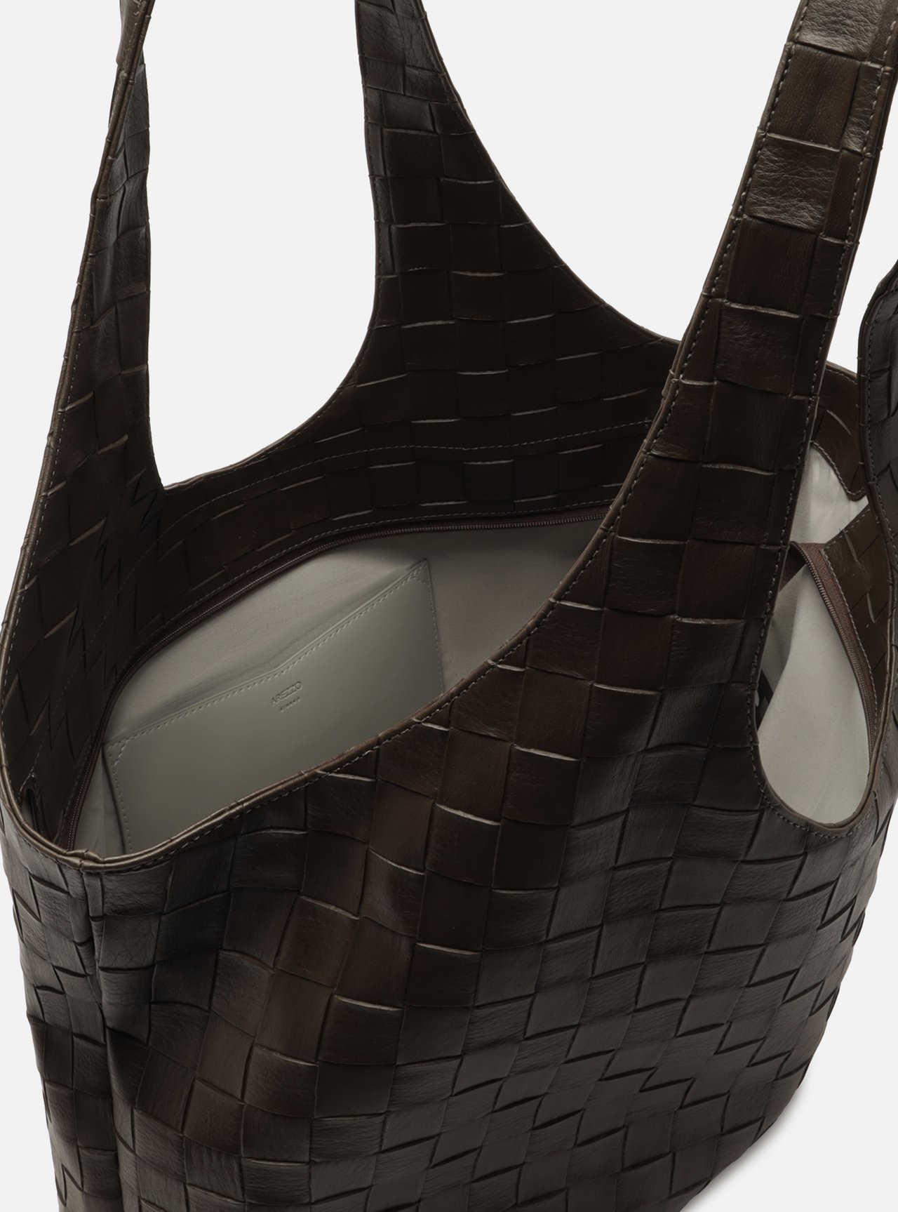 Bolsa Hobo Marrom Grande Tressê — foto 4