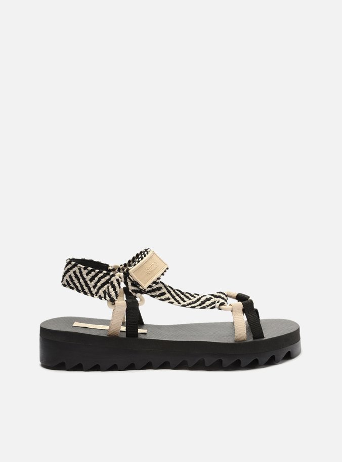 Sandália Papete Preta Flatform Tratorada