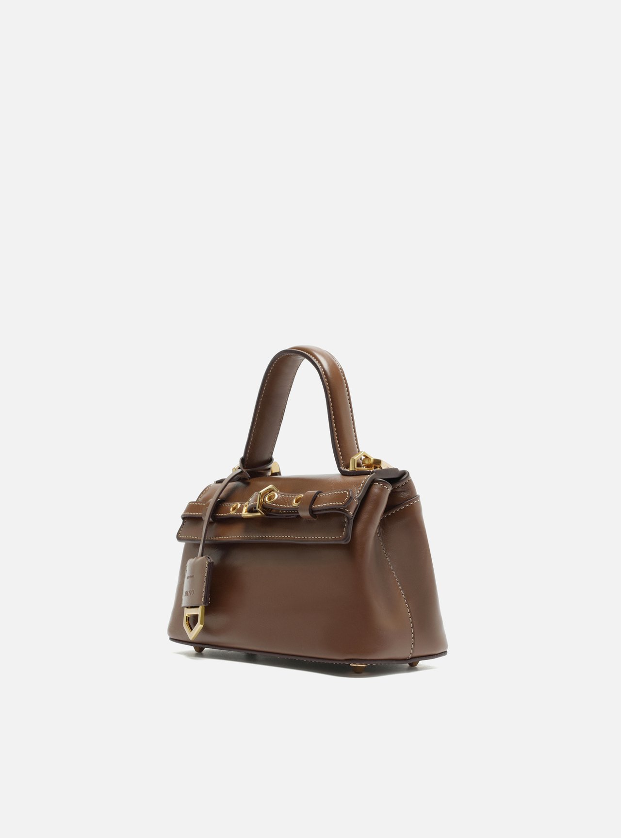 Tiracolo Marrom Couro Pequena Bag Charm Victória — foto 2