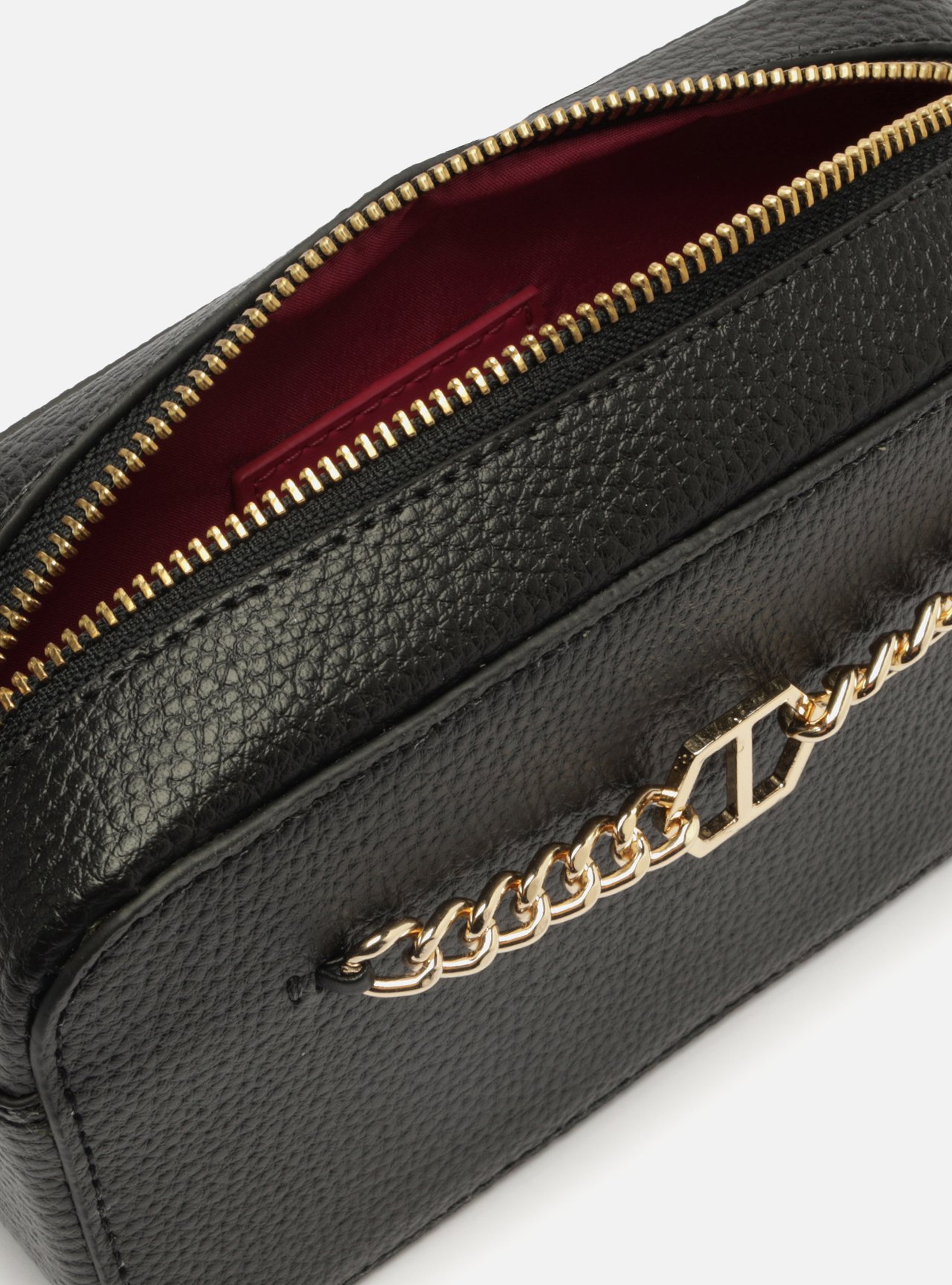 Bolsa Tiracolo Preta Pequena Corrente ID — foto 4