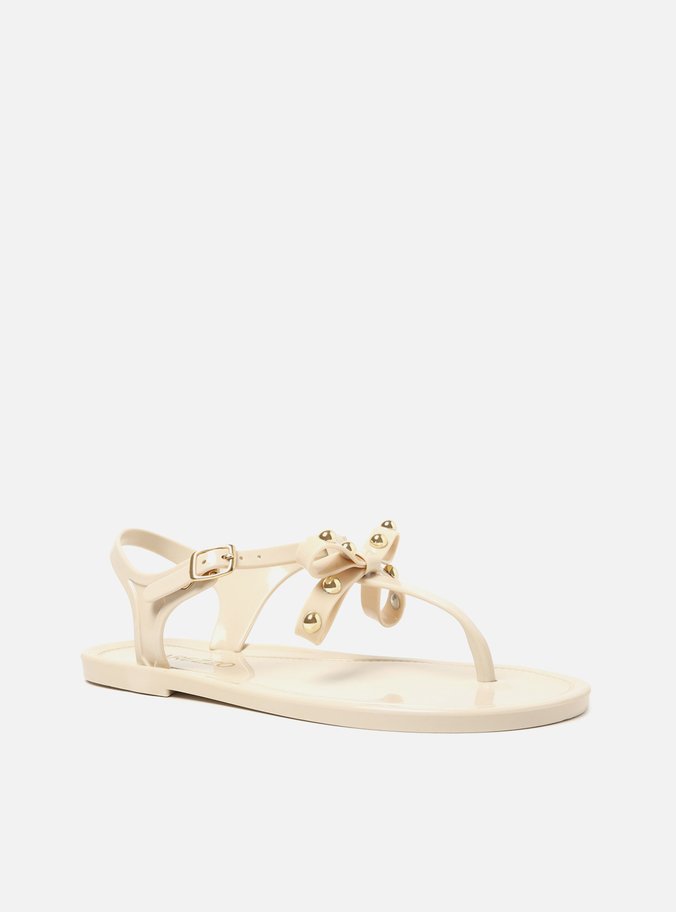 Rasteira Off-White Laço Brizza