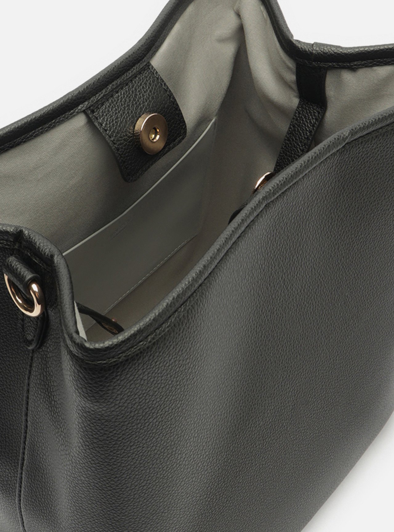 Bolsa Shopping Preta Grande Metais — foto 4