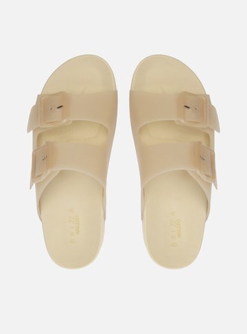 Chinelo Slide Off-White Fivelas Brizza