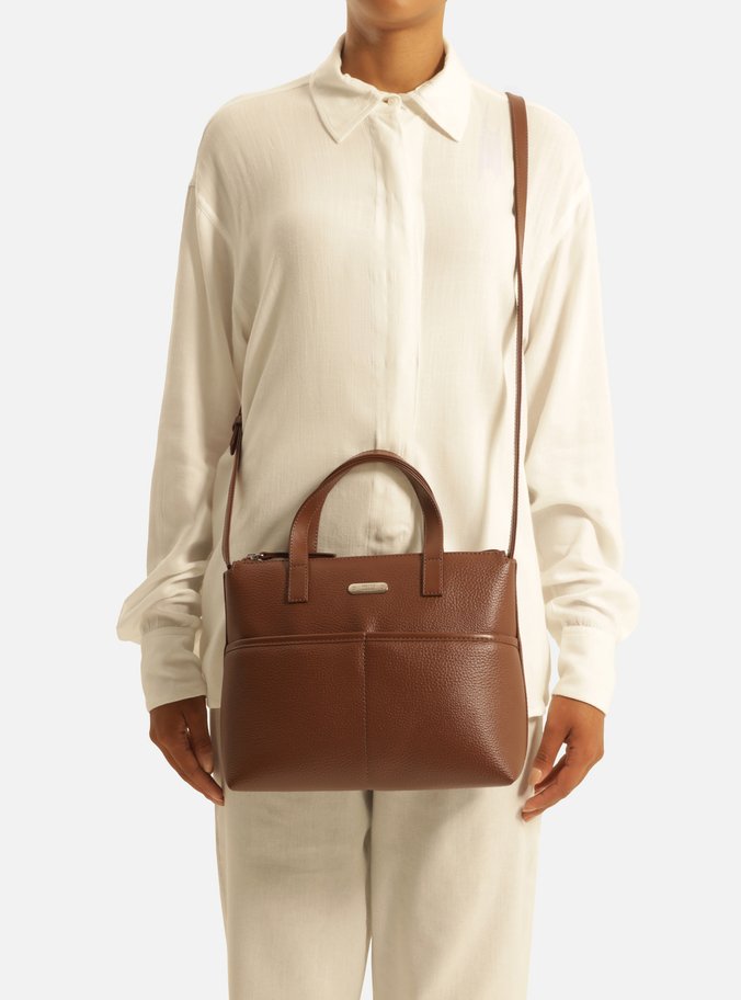 Bolsa Tote Marrom Pequena Recorte