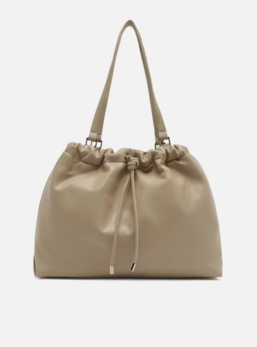 Bolsa Hobo Bege Grande