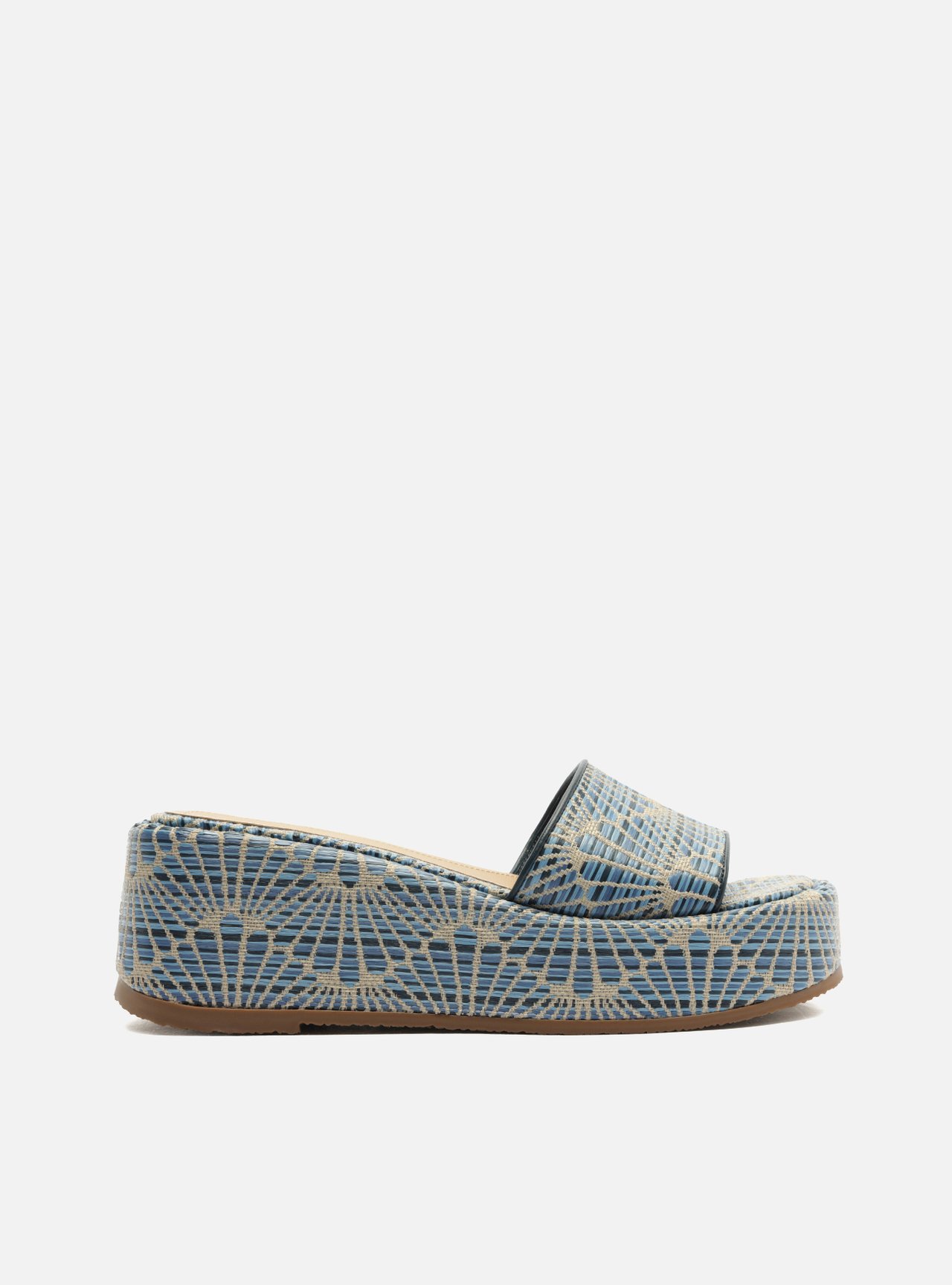 Tamanco Azul Flatform Tira Larga — foto 1