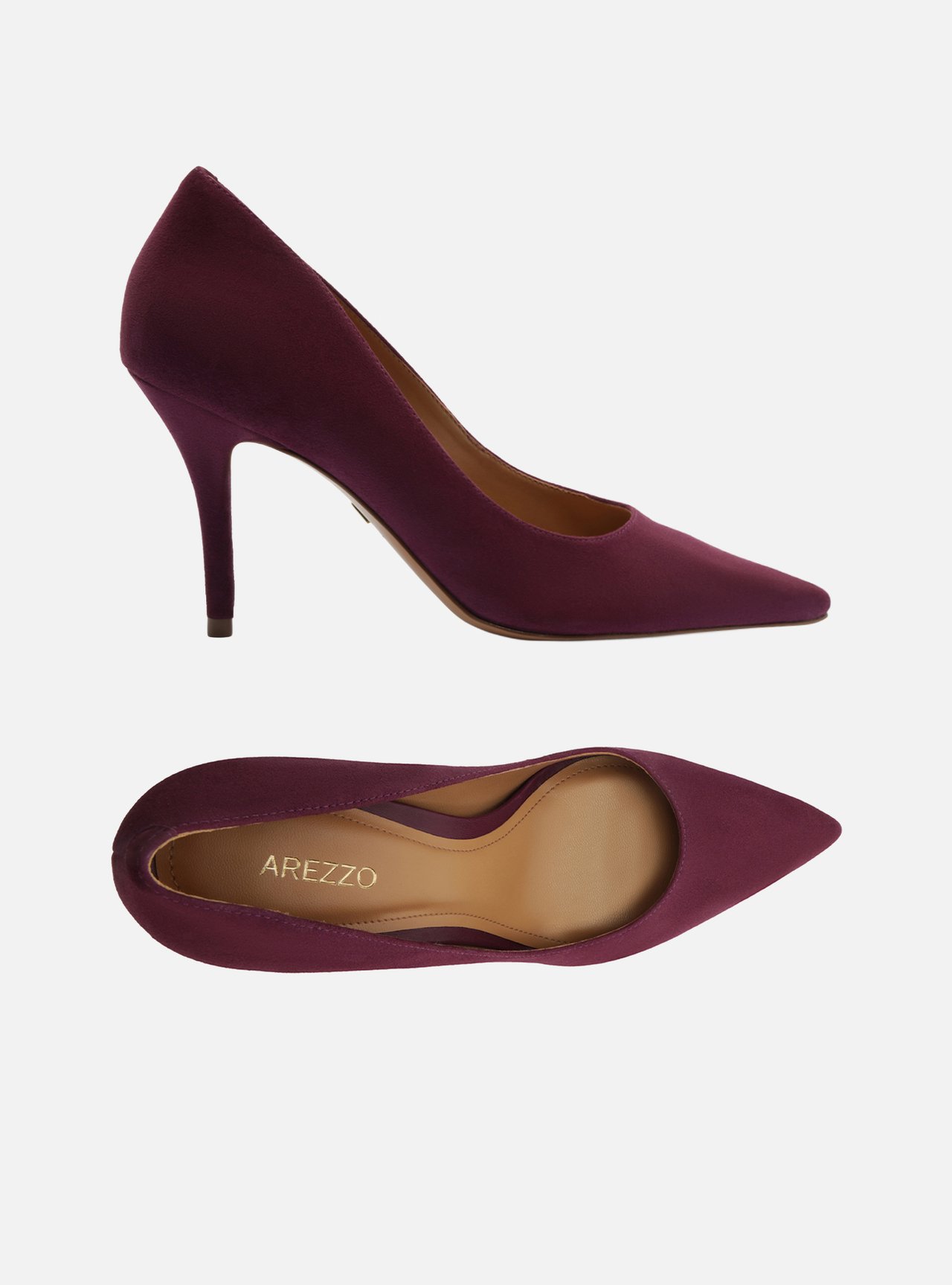 Scarpin Roxo Camurça Salto Fino Essencial 85 — foto 5