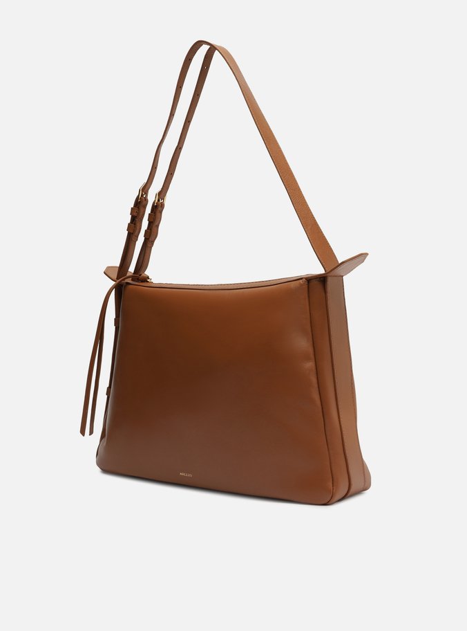 Bolsa Hobo Marrom Couro Grande Alça Regulável