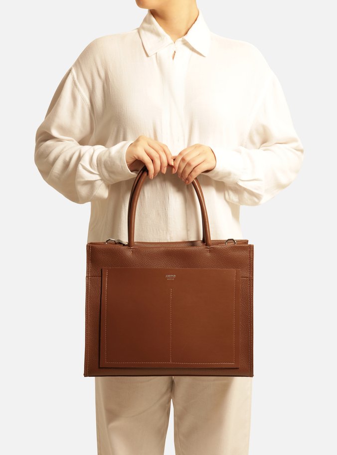 Bolsa Shopping Caramelo Grande Bolso Recorte