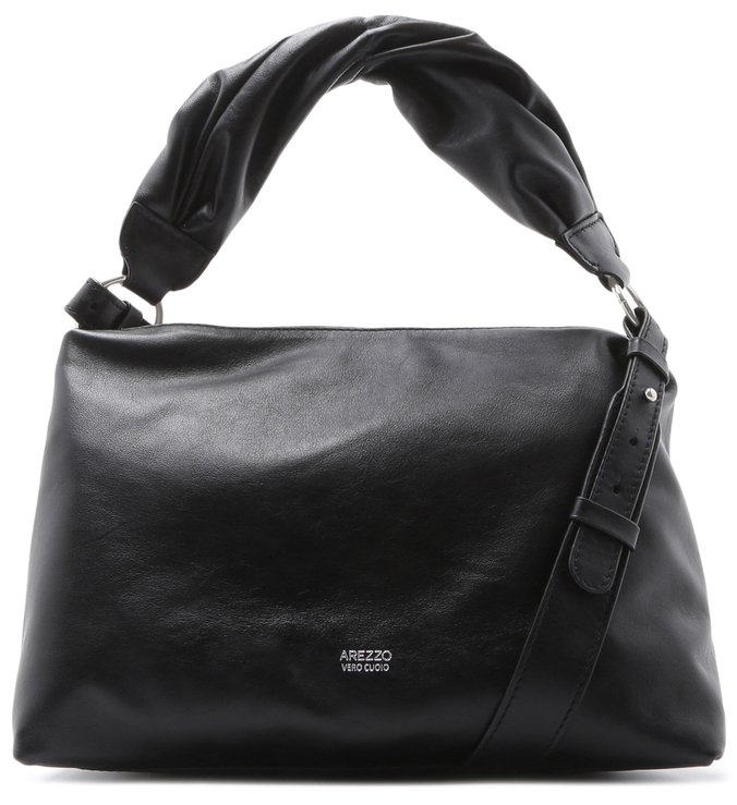 Bolsa Tote Couro Caroline Grande Preta