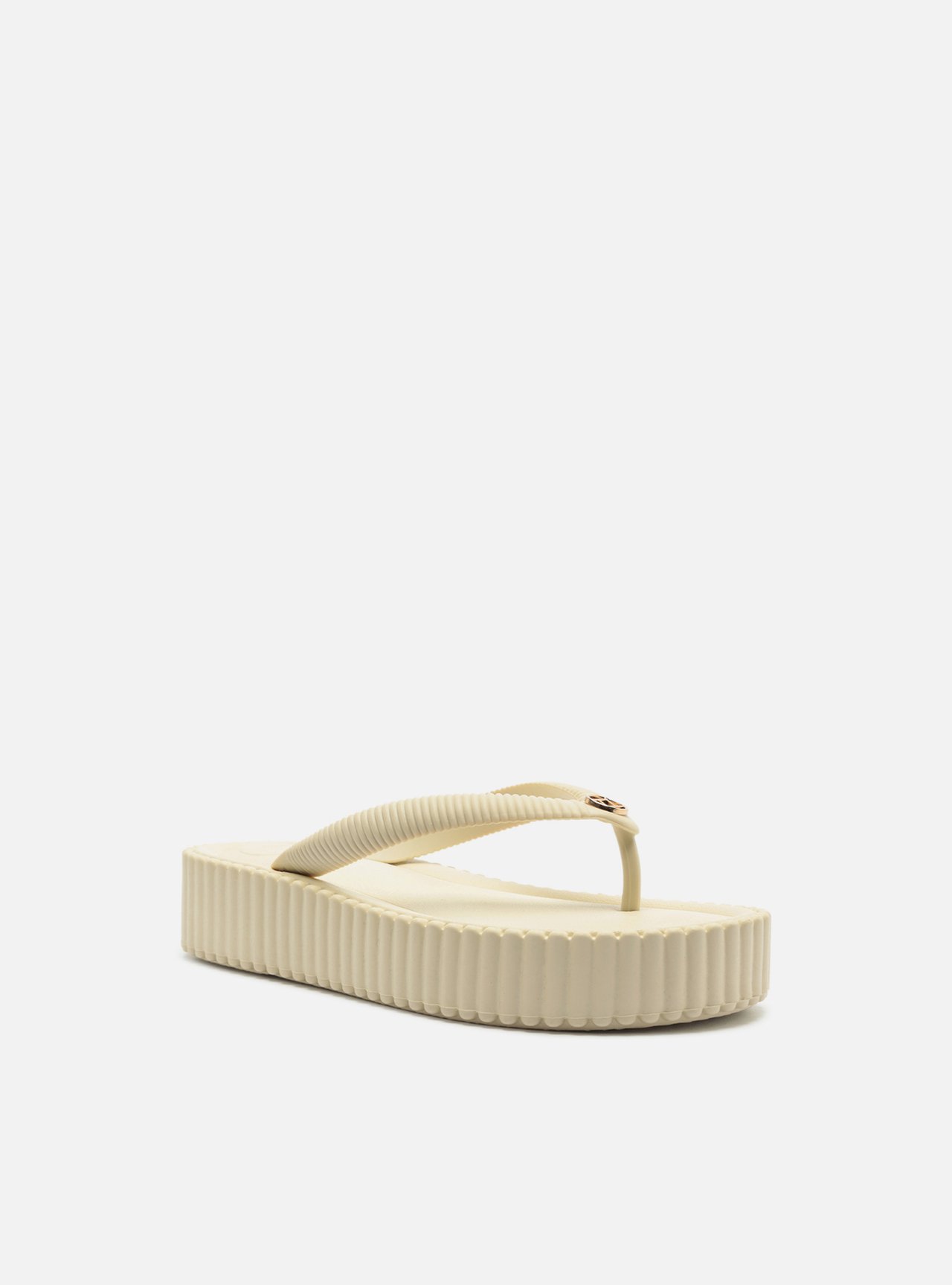 Sandália Branca Flatform Flip Flop Bali — foto 2