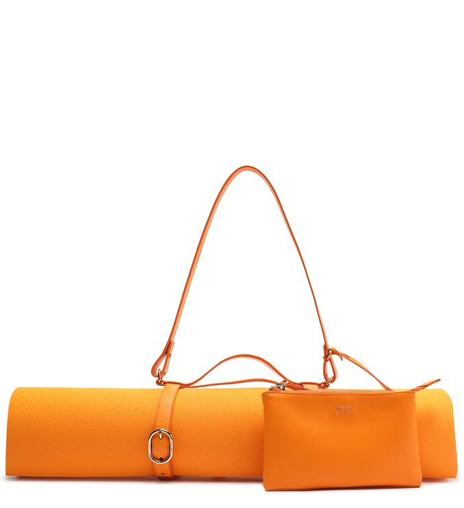Kit Tapete de Yoga e Porta-Tapete Laranja