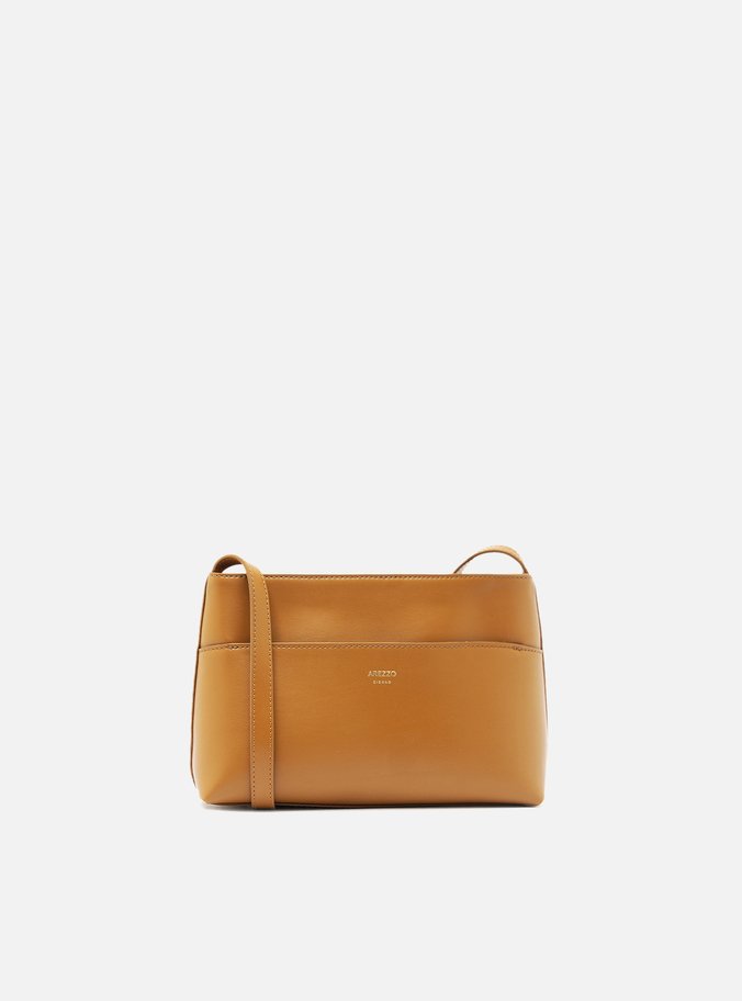 Bolsa Tiracolo Marrom Pequena Detalhe Metais
